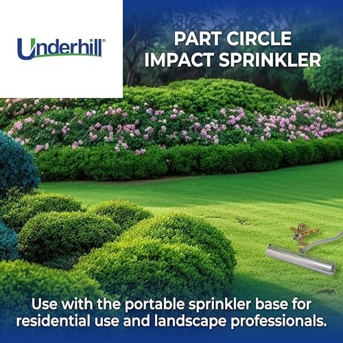 Underhill Impact Sprinkler Head for Yard, Lawn, Garden, Heavy Metal, Irrigation, Watering System, 3/4-Inch Part Circle, Brass, 48-Foot, SI075P - Image 2