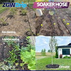 100FT 5/8" Water-Saving Soaker Hose with Solid Brass Connectors, High-Flow Drip Irrigation for Lawn & Landscaping with Metal Staples - Image 3