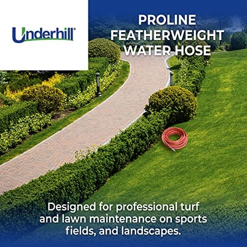Underhill ProLine Featherweight Lightweight Garden Hose 50 ft, Heavy-Duty Anti-Kink, 200 psi WP, 800 psi BP, H75-075PRO-FW, ¾ Inch x 75 ft GHT, Red - Image 2