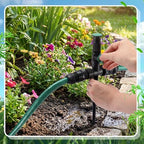 Relaxweex 4 Sets Above Ground Sprinkler System for Yard Garden Watering Irrigation System Included 59ft Hose Sprinkler DIY Multi-adjustable Flex Irrigation Kit for Garden Raise Bed Lawn Outdoor Plants - Image 6