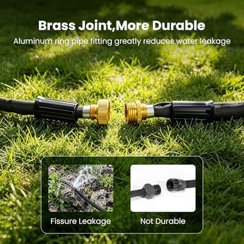 MIXC 2026 Thickened Flat Soaker Hose 100Ft + MIXC Water Flow Meter with Brass Inlet & Outlet - Image 6