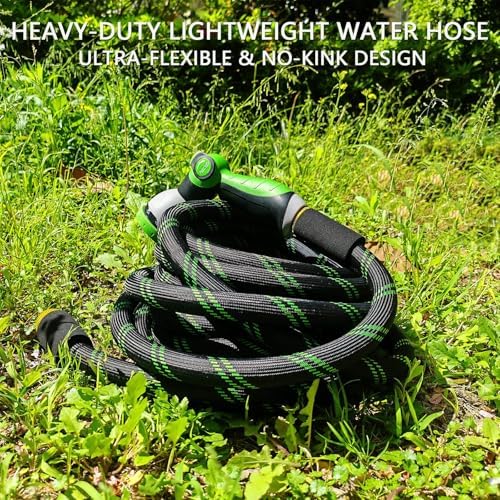 50FT Garden Hose,Flexible Water Hose, 10-Function Sprayer, Non-Expanding - Image 4
