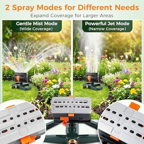 4 Way Adjustable Mini Turbo Oscillating Lawn Sprinkler(Weighted Base) - Image 5