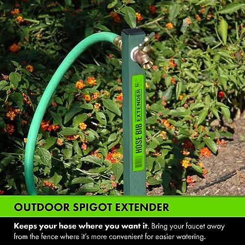 Yard Butler Free-Standing Swivel Hose Reel & Hose Bib Extender Bundle - Heavy-Duty Powder Coated Steel Storage & Water Access Solution - Outdoor Watering Accessory for Lawn & Garden Use - Image 5