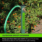 Yard Butler Free-Standing Swivel Hose Reel & Hose Bib Extender Bundle - Heavy-Duty Powder Coated Steel Storage & Water Access Solution - Outdoor Watering Accessory for Lawn & Garden Use - Image 5