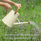Metal Watering Can with Removable Spout, 1.5 Gallon Large Watering Cans for Plants, Galvanized Steel Gardening Water Can for Indoor & Outdoor Use, Watering Pot with Ergonomic Movable Handle(White) - Image 4