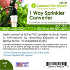 Mister Landscaper MLA-1RA1 Drip Irrigation 1 Way Sprinkler Converter (2 Quantity) - Image 4