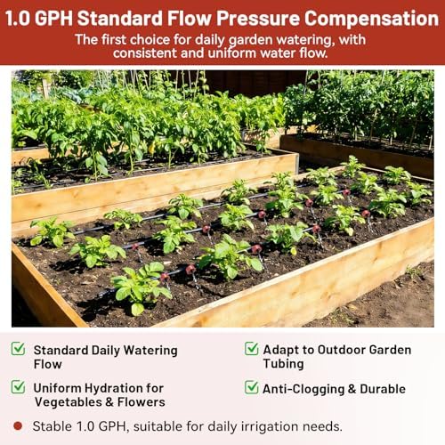 300pcs 1 GPH Pressure Compensating Drippers for Drip Irrigation - Image 7