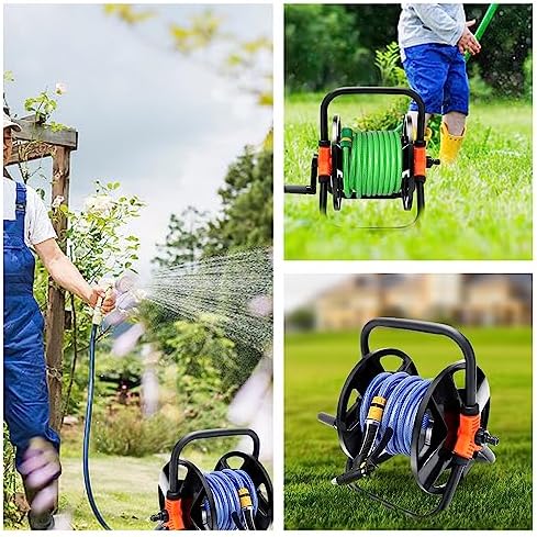 Garden Hose Reel, Small Portable Garden Hose Reel, Heavy Duty Tangle Free Garden Hose Storage Cart, Mobile Garden Hose, Space Saving Cord Storage Reel - Image 3