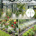 172FT Drip Irrigation System Kit with 2 Zone Water Timer for Garden - Image 3