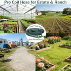 100FT Kink-Free EVA Coil Garden Hose, 3/4'' Brass Connector Expandable Self Coiling Water Hose with 7 Patterns Spray Nozzle for Lawn, Greenhouse, Patio, Boat, Car Wash - Image 6