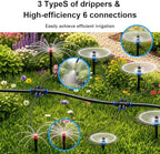 230FT Automatic Drip Irrigation System Kit with 2 Zone Sprinkler Timer - Image 3