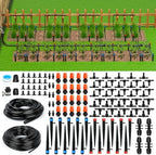 MIXC 226FT Greenhouse Micro Drip Irrigation Kit, Automatic Patio Plant Watering System with 1/4" & 1/2" Tubing, Adjustable Nozzles, Emitters, & Barbed Fittings for Efficient Irrigation by MIXC