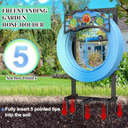 Garden Water Hose Holder 5 Spikes, Freestanding Hose Stand for Outside Yard - Image 3