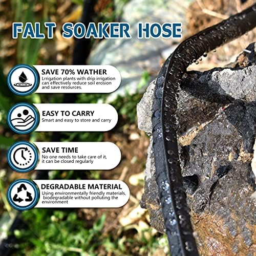 Flat Soaker Hoses for Large Garden 100 ft 2-Pack - Image 2