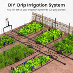 MIXC 230FT Quick-Connect Drip Irrigation System Kit, Automatic Garden Watering System with 1/4" & 1/2" Fast-Lock Tubing - Adjustable Nozzles & Sprinklers for Garden, Greenhouse, Lawn, Potted Plants - Image 5