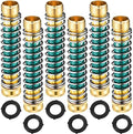 Moxweyeni 6 Pack Garden Hose Adapter, Brass Kink Protector Coil Spring by Moxweyeni
