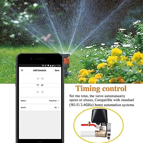 Smart Water Valve, WiFi Water Valve, Upgraded Version of Intelligent Water Valve Closing, Automatic Ball Valve Watering Timer, Sprinkler Controller, Smart Life App, Compatible with Alexa and Google - Image 5