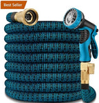 75 ft Garden Hose - Expandable Garden Hose with 10 Function Spray Nozzle - Kink-Free, Lightweight, Durable, Flexible, 2026 New Retractable Water Hoses for Yard, Lawn, Gardening(Blue Black) by ICTPTOSL