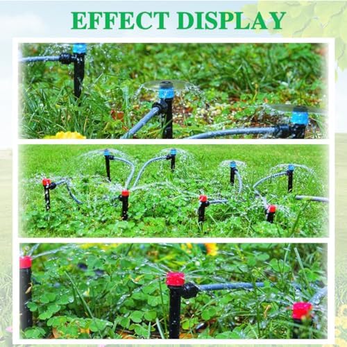 82FT Drip Irrigation Kit, 1/4-inch Drip Irrigation Emitter, Fan-Shaped Drip Irrigation Emitter, Quick-Connect Automatic Drip Irrigation System, Suitable for Watering Plants in Flowerpot Elevated Bed. - Image 7