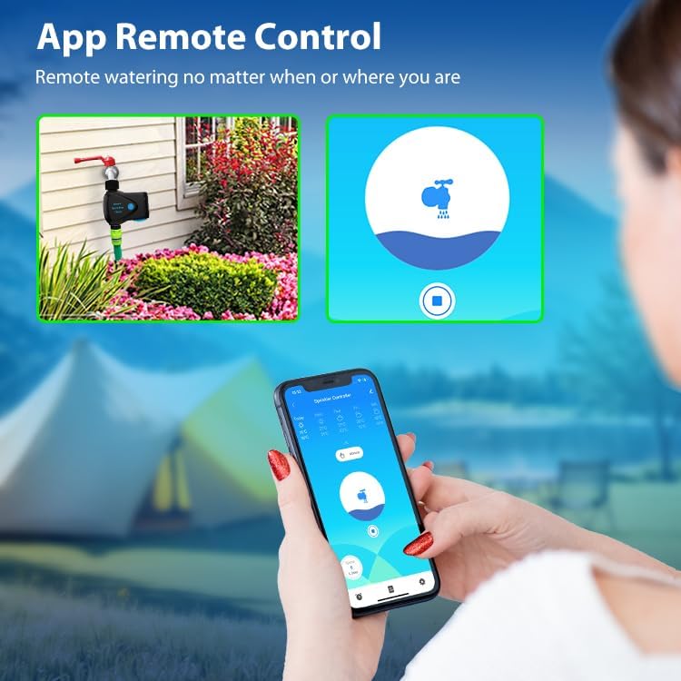 Smart WiFi Garden Hose Water Timer - 1 Outlet, Drip Irrigation System, Sprinkler Controller, No Hub Required, Manual/Timer/Quantitative Control - Image 7