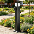 Solar Light Garden Water Column, Stainless Steel Hose Stand with Double Faucets, Outdoor Vertical Antifreeze Garden Watering Post, Outdoor Water Dispenser(16 * 80cm) by Unknown