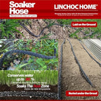 Soaker Hose 100FT 5/8 Inch with Solid Brass Connectors & Garden Stakes Kit, High Capacity Irrigation System for Large Gardens - Image 4