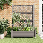 Resin Raised Garden Bed with Trellis and Wheels - Plasitc Planter Box with Trellis Outdoor with Drainage Holes & Water Monitor for Climbing Plants, Flower, Medium Gray(61.2" H) - Image 4