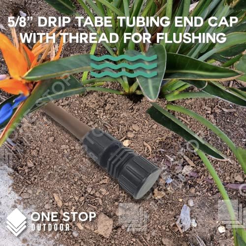 USA Made - Premium Drip Tape Irrigation Tubing End Cap 100 Pack (5/8" or .625" - .645") Universal Perma-Loc Connector Barbed Locking Fitting - Fits All Brands 16mm Drip Tape AG Tubing - Image 2