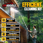 Pressure Washer Wand 24FT Telescoping with Pressure Washer Extension Wand, Gutter Cleaning Tools - Extension Pole, Brush Head, 7 Spray Nozzle Tips, Support Belt & Hose Adapters - Image 4