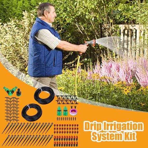 Drip Irrigation System Kit,Watering Misting Equipment | Drip System for Garden,for Raised Bed Lawn Greenhouse Yard Gardeners Farmers Homeowners - Image 2