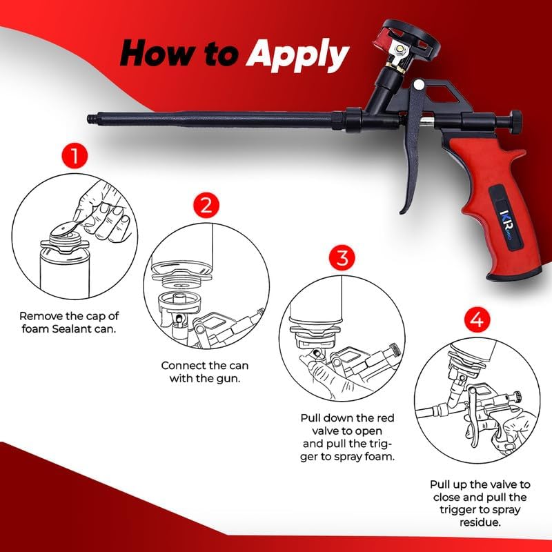 Expanding Spray Foam Gun, 40 Insulation Dispensing Guns + 360 Extenders - Image 6