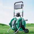 Garden Hose Reel Cart with Wheels,Holds up to 65-164ft of 1/2" Hose, Heavy Duty Retractable Resin Water Hose Storage, Portable Mobile Cart with Telescopic Handle for Outdoor Yard, Garden, Patio (20 m) by HOME