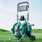 Garden Hose Reel Cart with Wheels,Holds up to 65-164ft of 1/2" Hose, Heavy Duty Retractable Resin Water Hose Storage, Portable Mobile Cart with Telescopic Handle for Outdoor Yard, Garden, Patio (20 m) by HOME