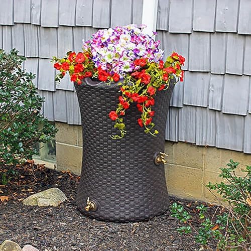 Good Ideas Impressions Nantucket Rain Water Collection Barrel, 50 Gallon - Image 4