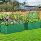 YITAHOME 6x3x2ft Outdoor Raised Garden Bed Kit, Large Metal Patio Planter Box with Gloves, Support Rod for Plants Vegetables Flowers, Green - Image 3