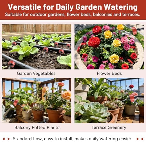 300pcs 1 GPH Pressure Compensating Drippers for Drip Irrigation - Image 4