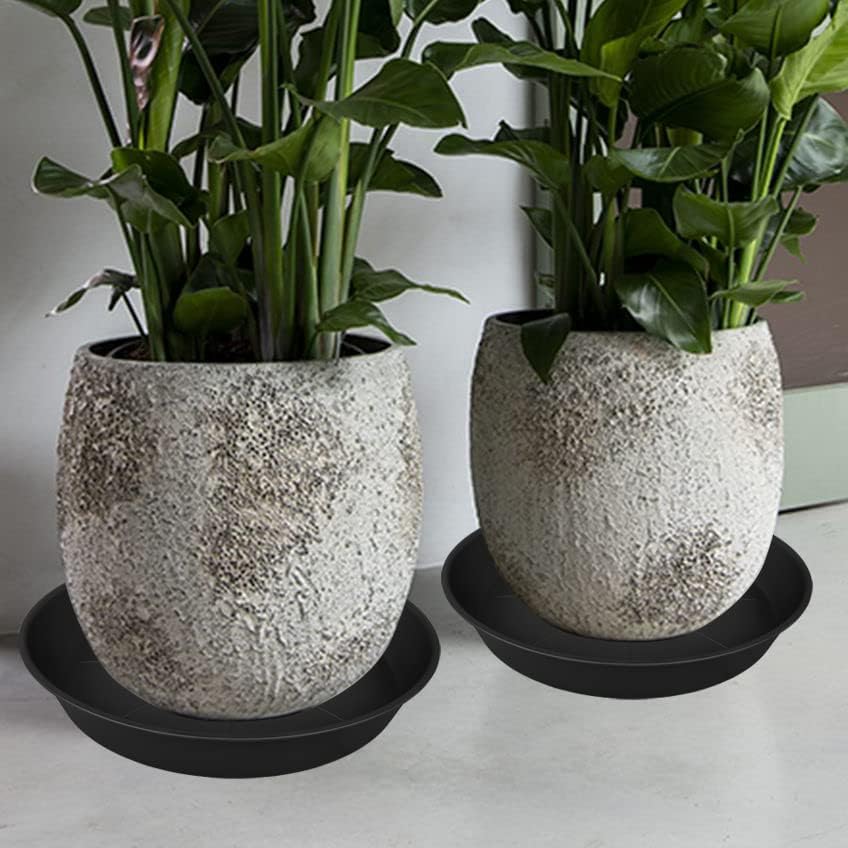 2 Pack of 20 22 inch Plant Saucer, 3.6" Depth Tray, Large Deep Heavy Duty Saucers for Pots, Garden Plastic Flower Plant Trays for Indoors Outdoor, Tray for Planter 19-23" (Black) - Image 6