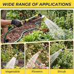 Hushee 4 Pcs Garden Watering Wand, 18.5 Inch Hose Watering Wand with 180° Rotating Head, Thumb Flow Control, 8 Spray Patterns, Garden Hose Nozzle Sprayer for Lawn, Plants, Car Wash - Image 6