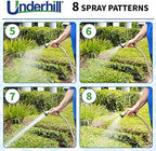 Underhill Pattern Master Gold Series Garden Water Hose Nozzle Sprayer Head, 3/4-Inch Thread Inlet, Jet Attachment 8 Spray Patterns, NG200-8S - Image 4