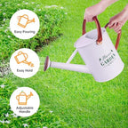 Metal Watering Can for Outdoor Plants, Galvanized Steel Watering Can with Removable spout, 1 Gallon,Perfect Home & Garden Décor White - Image 3