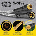 BIONIC STEEL 75ft Stainless Steel Garden Hose | Ultra Durable | Kink Free | With Brass Fittings | Pack of 2 - Image 3