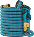 150 ft Expandable Garden Hose, 2026 New Retractable Water Hoses 150ft with 10 Function Spray Nozzle, Solid Brass Fittings, Extra Strength Fabric, Flexible Expanding Latex Core, Lightweight & No Kink by HOEDXIDU