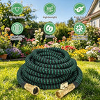 Expandable Garden Hose - 25 ft Expanding Water Hoses, No Kink Lightweight Flexible Hose with 3/4" Solid Fittings and 3-Layer Latex Cores - 25ft Retractable Stretch Car Washing Pipes - Image 2