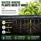 Flat Soaker Hose 6FT x 4 Pack, Short Soaker Hose Kit with 2 Splitters and 5 Staples, 1/2 in Drip Hose for Garden, Linkable Soaker Hoses for Raised Beds, Vegetables (6ft 4-pack) - Image 2