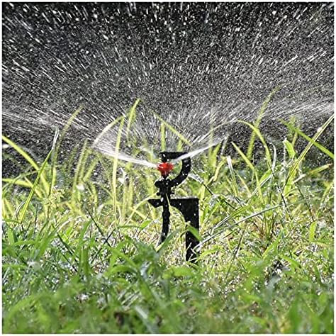 Shower Head 100PCS G-Type Rotating Sprinkler with Support Spike 360 Degrees Red Wheel Micro Rotor Sprinklers Garden Watering Watering Supplies (Color : Black) - Image 3