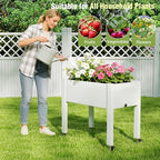 Fancyango Raised Garden Bed with Wheels 26.3" H -Ashen - Image 7