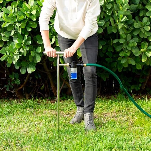 Varomorus Stainless Steel Deep Root Feeder for Tree Watering Spike Tool Irrigation for Outdoor Plants System Wand T-Handle One-Piece with Filter - Image 5