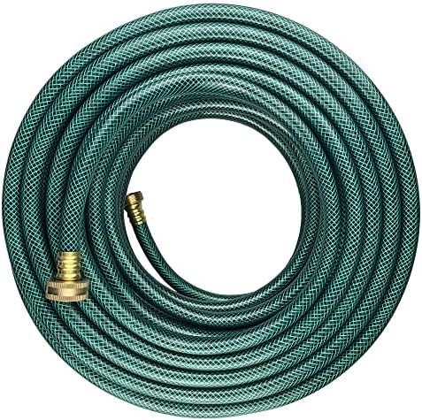 Darnassus PVC Garden Hose 1/2 Inch Green Heavy Duty Water Hose with Solid Brass Fittings,No Leaking, Flexible,for outdoors,Lawns,Patio (100 FT, Green, Brass Fittings) by Darnassus
