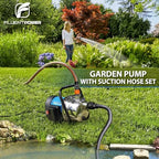 1HP 900 GPH Portable Garden Transfer Pump with 13 ft Suction Hose Kit - Image 2